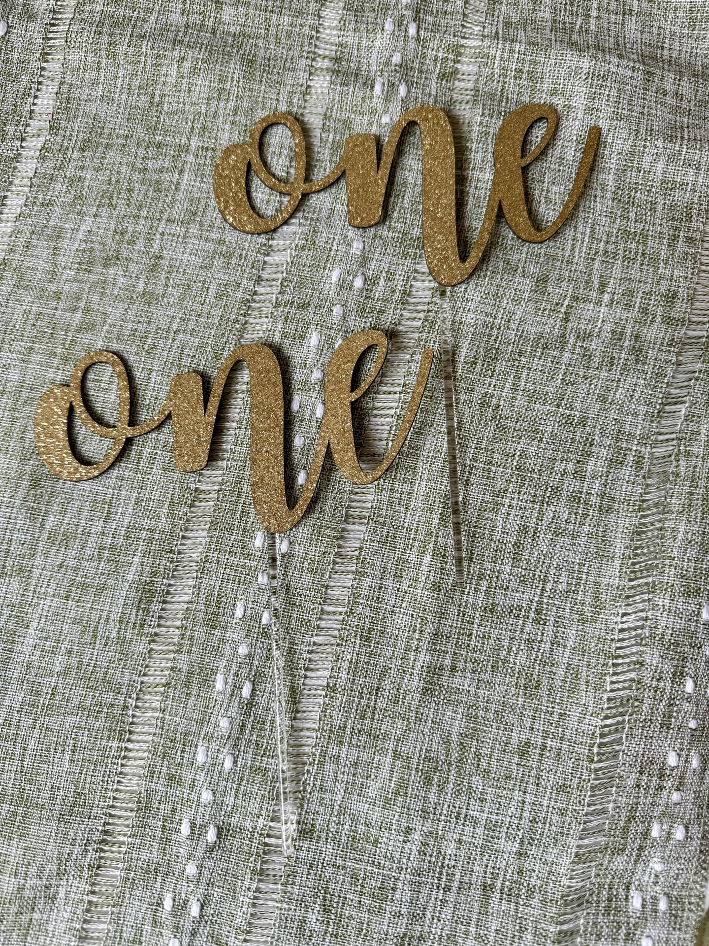 Gold “one” Cake Topper