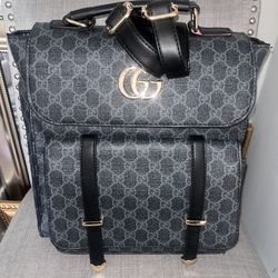 Gucci Backpack Black and Grey Monogram