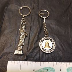 Souvenir Keychains-Statue Of Liberty/Liberty Bell