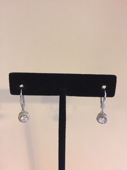 Sterling silver dangling earrings