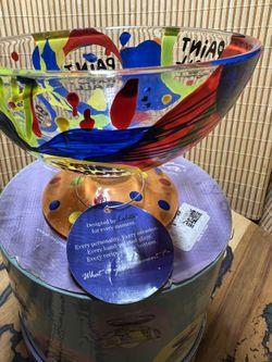 Lolita hand-painted 12-ounce glass sundae bowl
