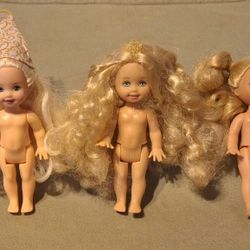 Vintage Barbie Kelly Dolls, 4"H, $6.00 EACH 