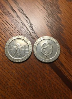 Two Half Dollar El Casino Gaming Tokens Grand Bahamas 🇧🇸 1976