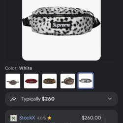 Supreme Fleece Leopard Fanny