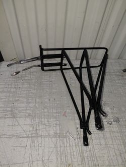 Black Metal Rear Bicycle Rack