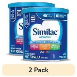 (2 pack) Similac Advance Powder Baby Formula With Iron, Has DHA & Lutein, 12.4-oz Can

