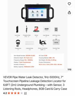 VEVOR Pipe Water Leak Detector Kit