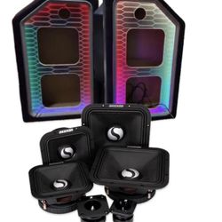 NEW CUSTOM SPEAKER BOXES WITH KICKER ST MIDRANGE SPEAKERS AND TWEETERS 