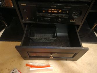 Black Hutch TV Stand 