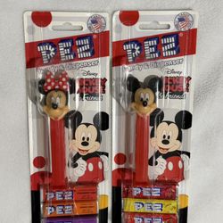 Disney Mickey Mouse & Minnie Mouse PEZ Candy Dispensers Collectible Figures