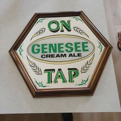  Genesee Cream Ale On Tap, Rare  Hexagon Bar Mirror