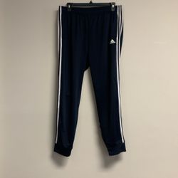 adidas Men’s Essentials 3-Stripes Tricot Joggers Pants, Navy/white.   Sz XL.                Sh