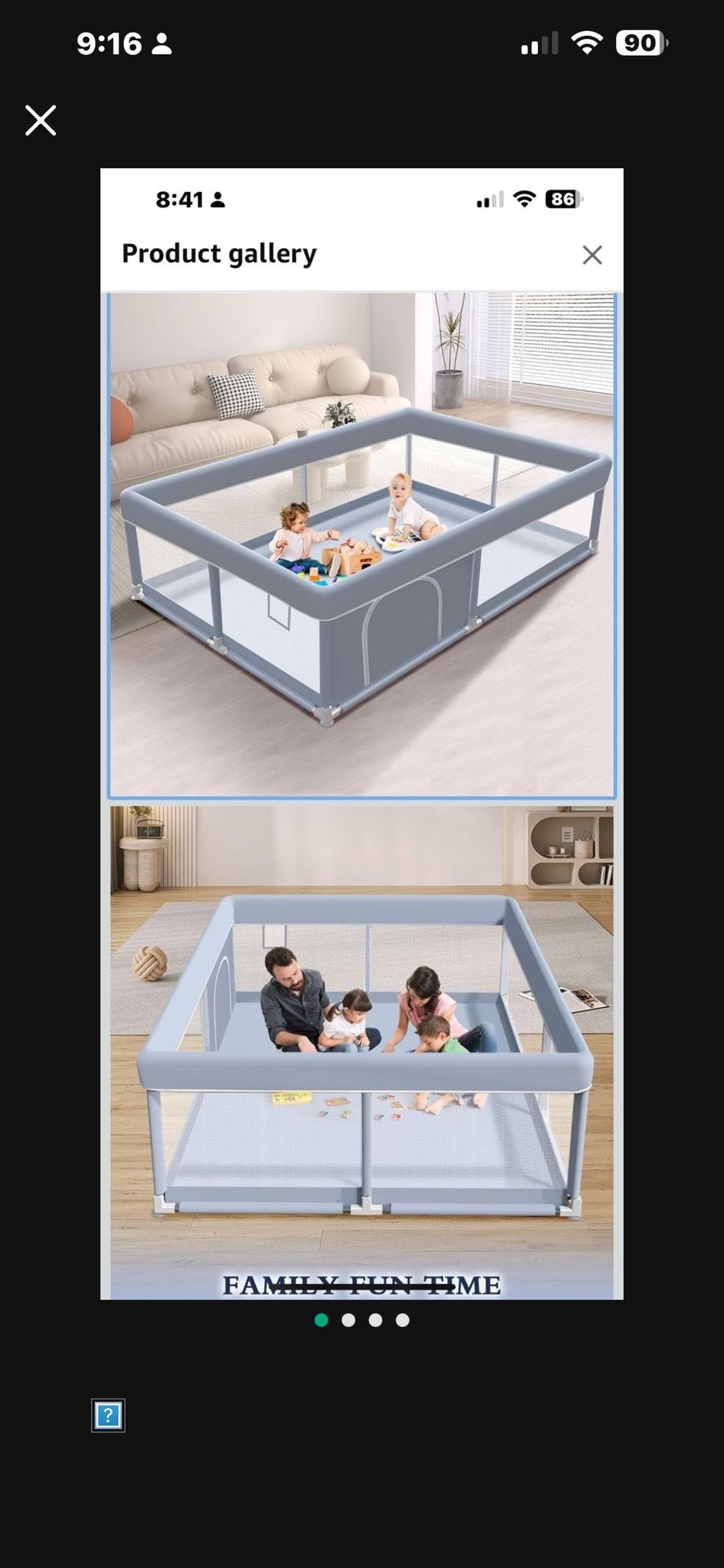 65 x 50 Inch Baby Playpen, Playpen for Babies and Toddlers, Baby Play Pen Playard for Indoor & Outdoor Active Center Game Fence, with Skin-Friendly Fa