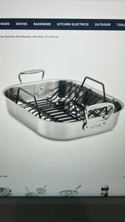 All clad stainless steel roaster 13 x 16 inch