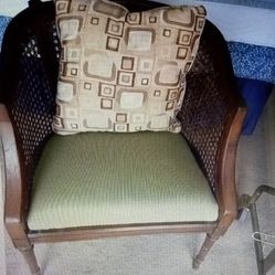 Wooden Cane Back Chair
