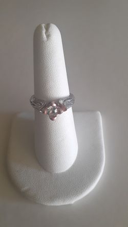 Two Tone Rose Ring Size 7