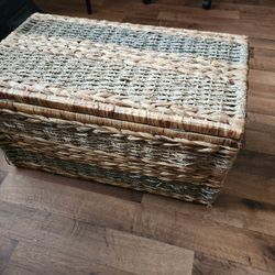 Woven Wicker Storage Chest