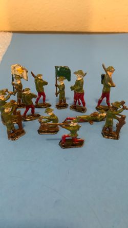 Vintage lead painted military figures