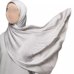 Hijabs Solid Color Shawls Headband Scarves/Scarf Pleated Crinkled