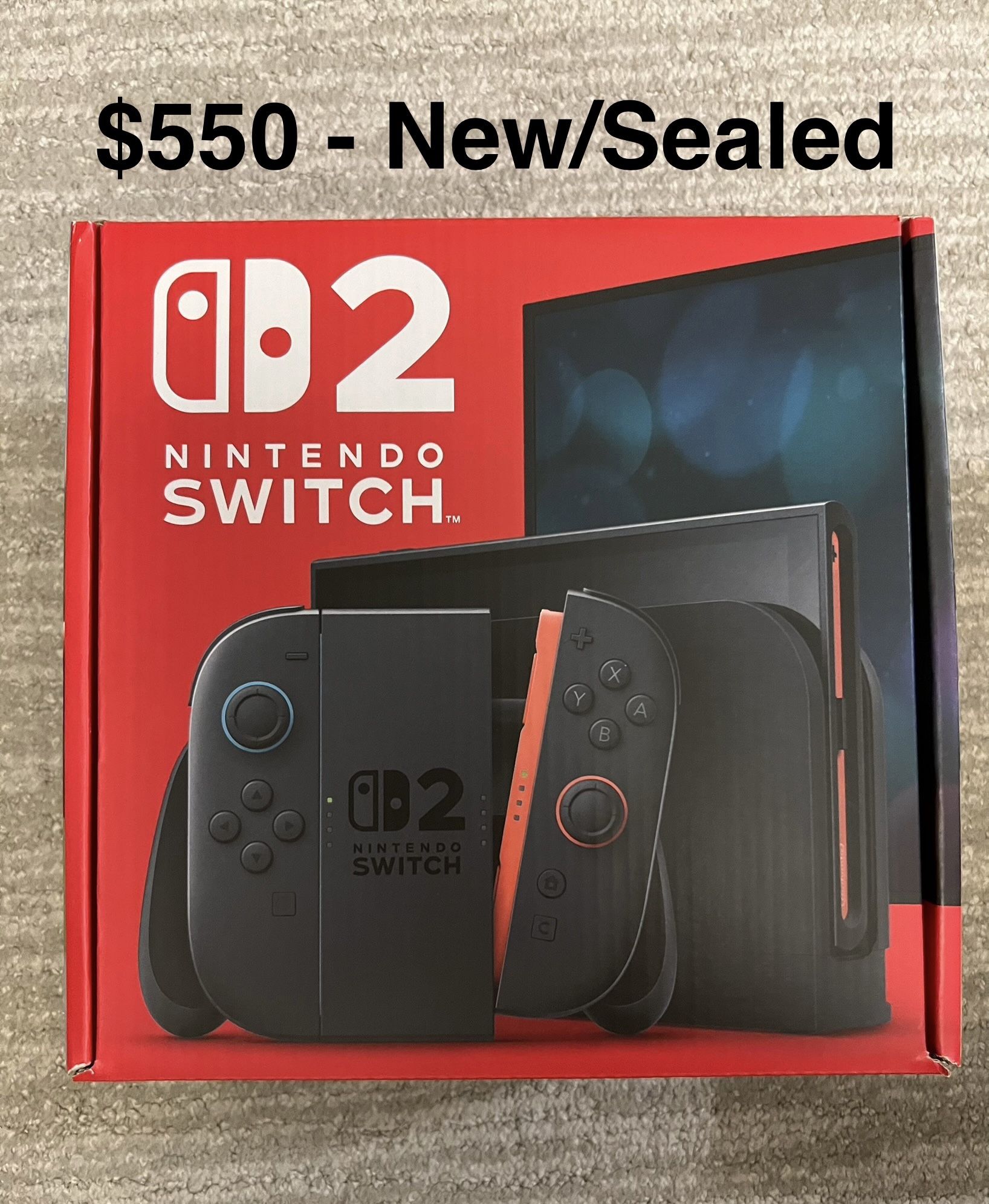 Nintendo Switch 2 Console - New/Sealed - $550