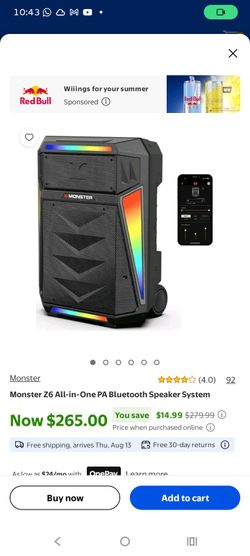 Monster Z6 All-in-One PA Bluetooth Speaker System