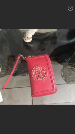 Tory Burch red wristlet