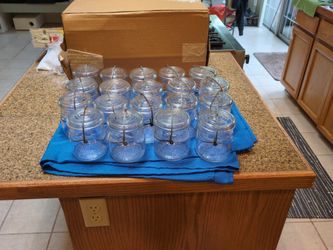 19 Vintage Ball Eclipse Canning Jars With Glass Lids & Bails