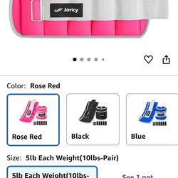 Adjustable Ankle Weights for Women Men 1 Pair 1 2 4 5 6 8 10 LBS Leg Weights Hand Arm Wrist Weights with Removable Weight Ankle Strength Training Weig
