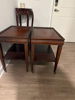 Sliding wooden night stands