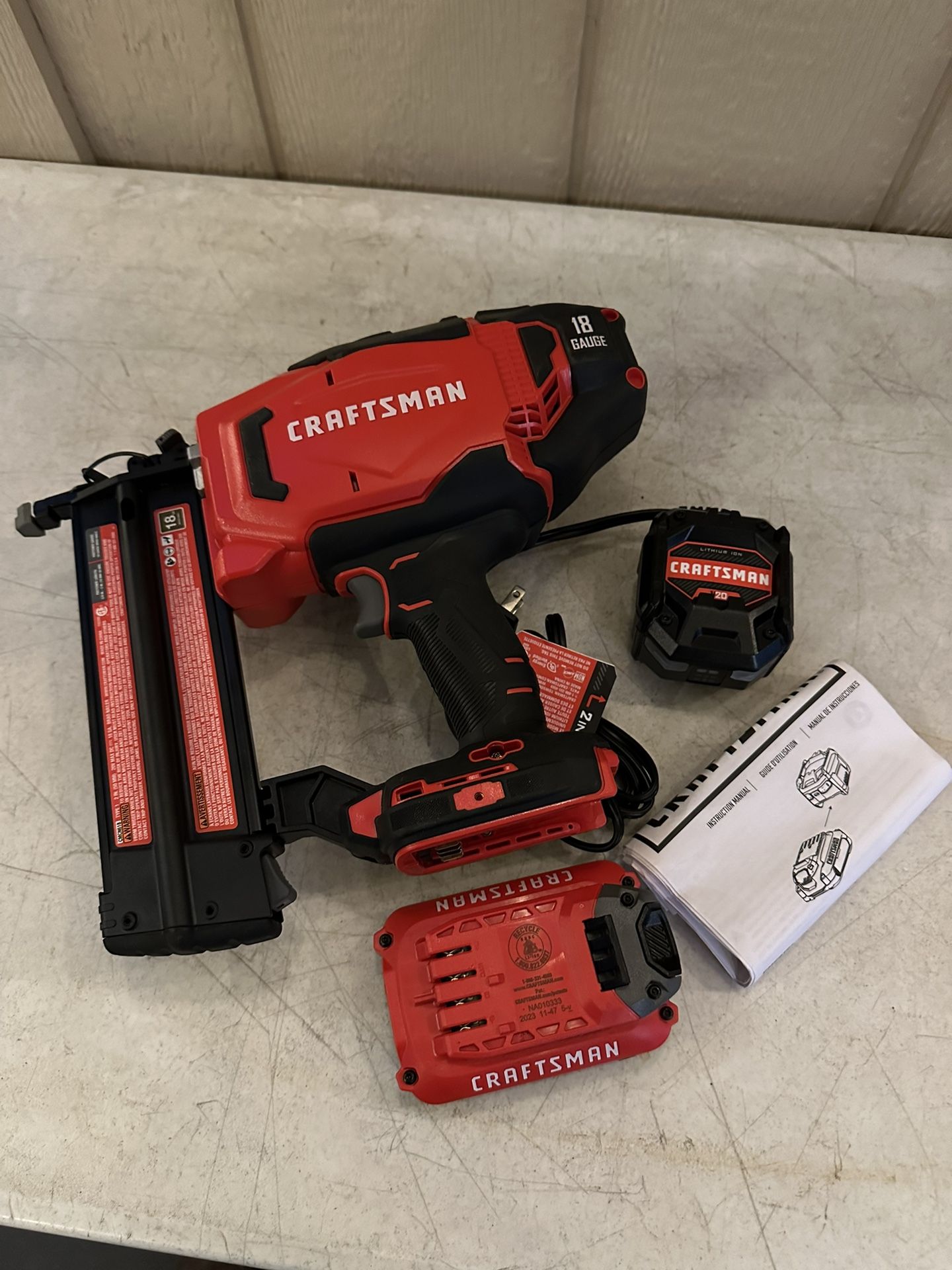 Craftsman V20 2-in 18-Gauge Cordless Brad Nailer (Battery and Charger Included)