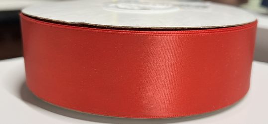Fabric Ribbon New Double Sided Red Satin