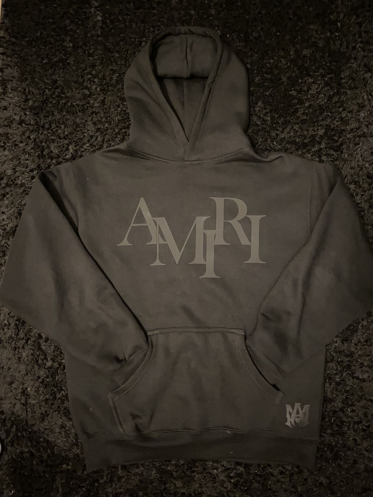 Blacked Out Amiri Hoodie Medium