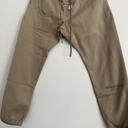 Essentials fear of god Men’s Khaki Sweat Pants large