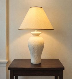 Ceramic Table Lamp with Linen Shade