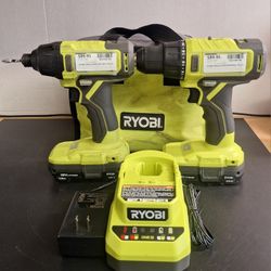 RYOBI TOOLS CORDLESS DRILL SET