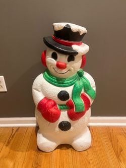 Vintage Snowman Blow Mold