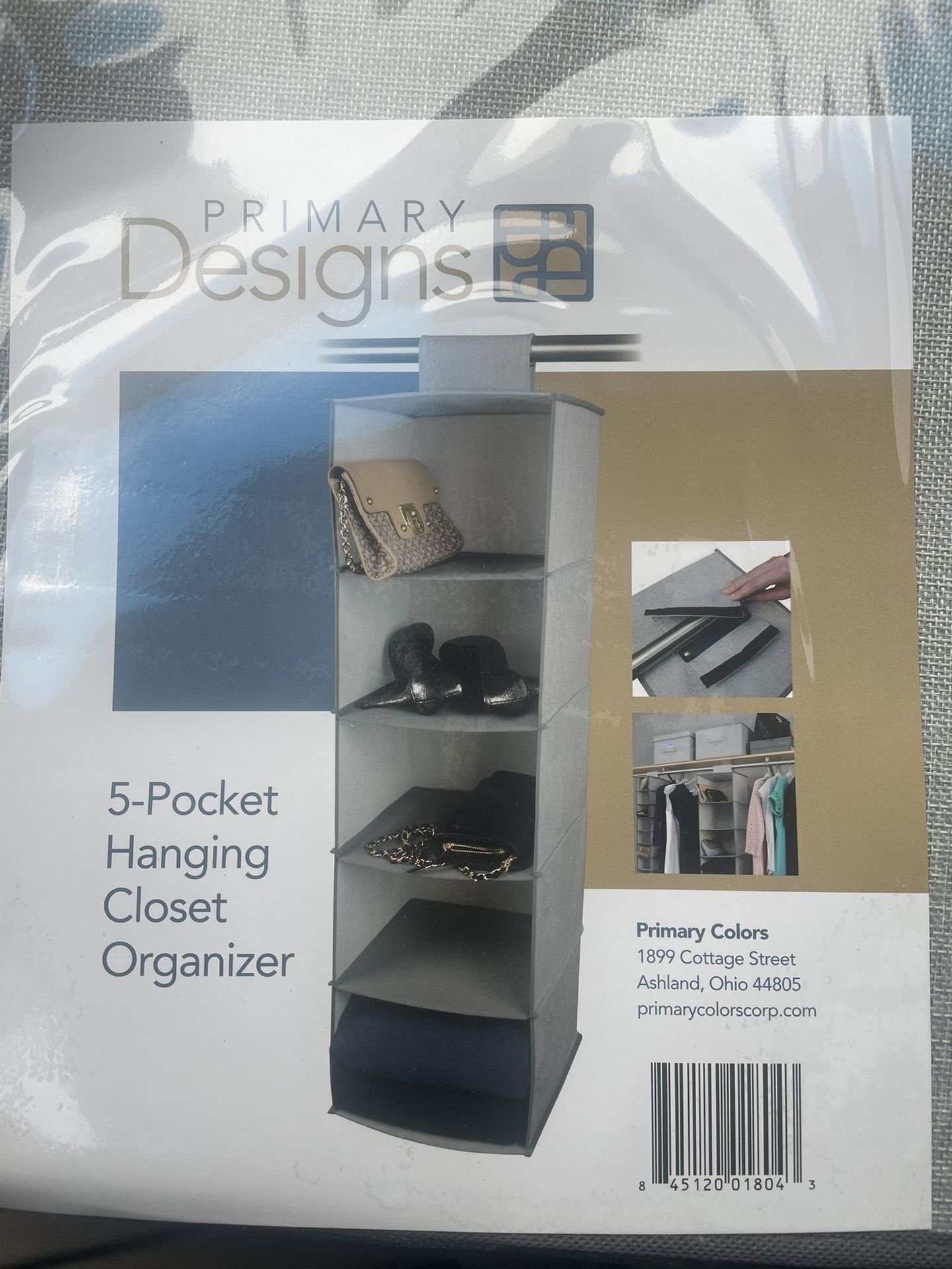 Primary Designs 5-Pocket Hanging Closet Organizer