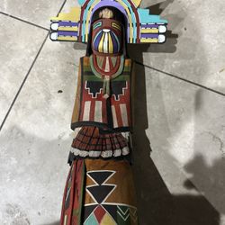 Vintage Native American Kachina Dolls Hand Carved/painted One Of A Kind All Signed 