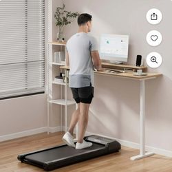  0.6-3.8MPH Walking Pad Under Desk Treadmill with Remote Control and LED Display Black