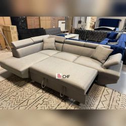 Living Room  Sectional Sofa  With Pull Out Bed 