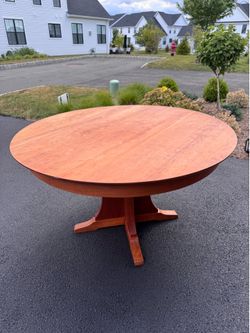 Cherry Wood Dining Table and Chairs (4)