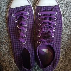 Purple No Lace Converse