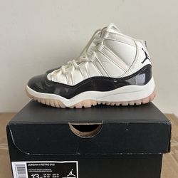 Jordan 11 Retro (PS) Little Kids White/Black/Gum Sneaker Size 13c