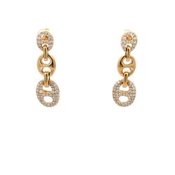 14k Yellow Gold 1.39 CTTW Diamonds Dangle Earring 