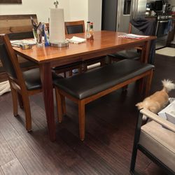 Dining Table, Bench, Dining Chairs, Dining