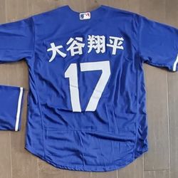 Dodgers Blue Ohtani Japanese Jersey (stitched) (small To 2XL ) 