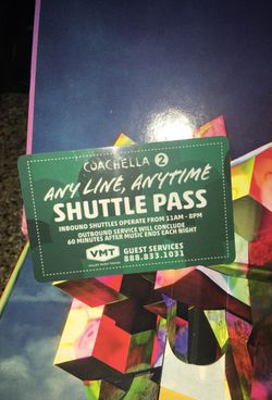 Coachella Weekend 2 Shuttle Passes (2) Thumbnail
