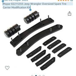 Mopar (contact info removed)5 Jeep Wrangler Oversized Spare Tire Carrier Modification Kit