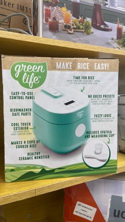 GreenLife Digital Rice Cooker – 4 Cups Cooked – Ceramic Nonstick