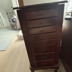 Jewelry Armoire - 8 Drawer Wood Chest